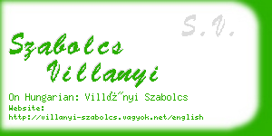 szabolcs villanyi business card